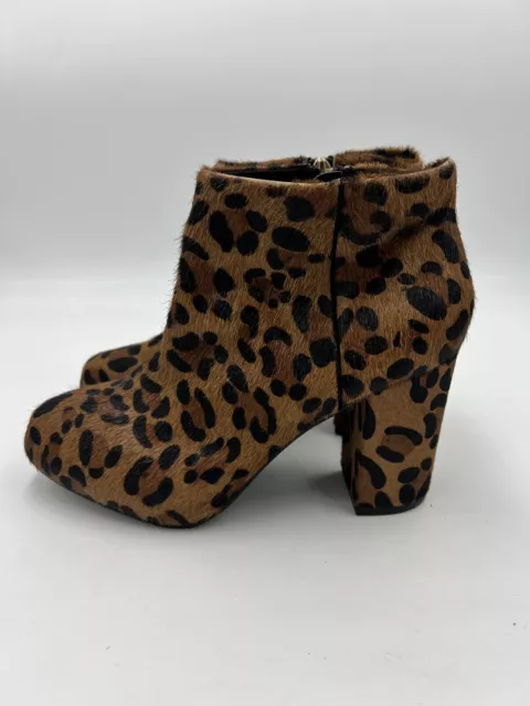 Women’s Topshop Miles Genuine Calf Hair Leopard Booties Size 38 (US 7.5)