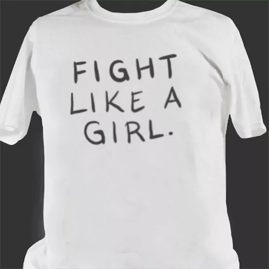 New T-shirt Fight Like a Girl Tee Casual Unisex Tshirt