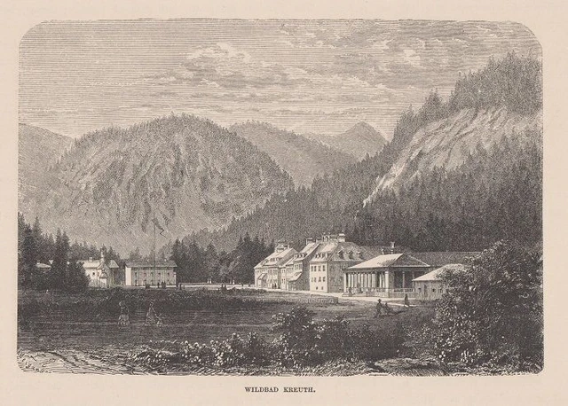 Orig. Holzstich: Wildbad Kreuth. ( gest. Weigand )