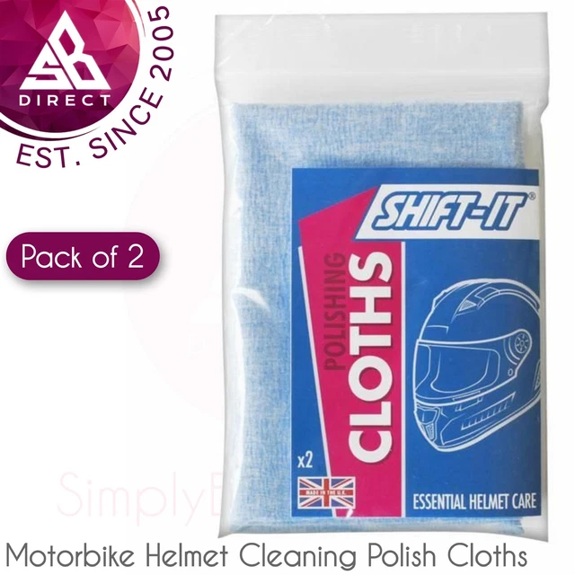 Shift It Moto -moto Casco Pulizia Polacco Panni │ senza Pelucchi │ Confezione 2