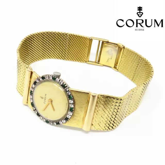 MONTRE BRACELET POUR FEMME NYJEWEL Corum or jaune 18 ct diamant et