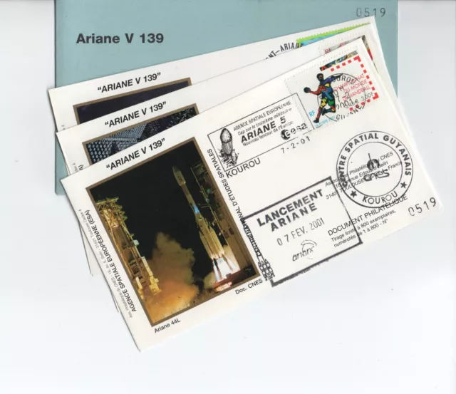 ARIANE V139 Official CNES Space set ASK YOUR MISSING CNES COVERS SETS