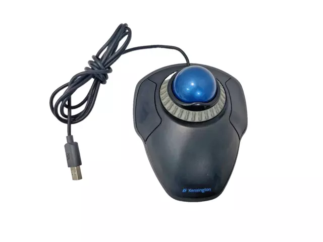 Kensington K72337 Black USB Ergonomic Optical Trackball and Scroll Ring Mouse