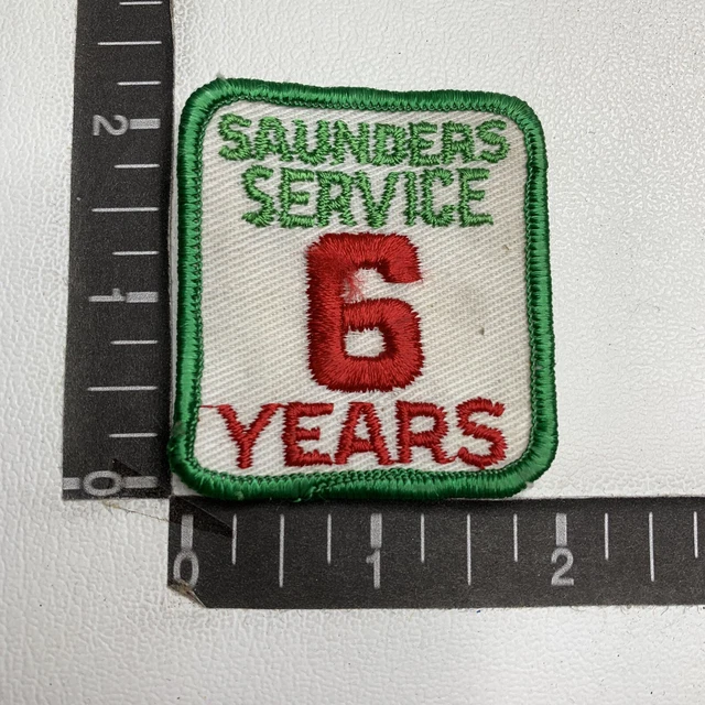 VINTAGE SAUNDERS LEASING SYSTEM 6 YEARS OF SERVICE Trucking Patch 00A7