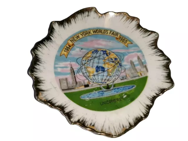 Vintage New York Worlds Fair 1964-65 Unisphere Trinket Dish  United States Steel