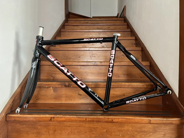 Cadre Vélo De Course Viner En Aluminium Et Carbone - Occasion - Bleu - Fabriqué En Italie