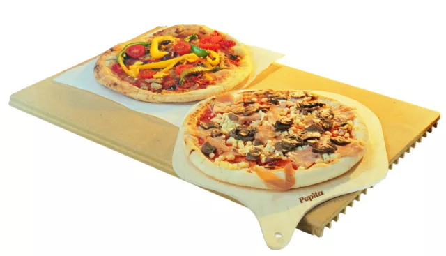 PIETRA REFRATTARIA GRANDE piastra da forno BBQ per pizza con pala  ricettario EUR 49,90 - PicClick ES