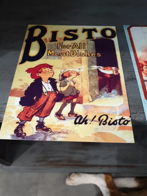 BISTO GRAVY & OXO  METAL WALL SIGN PLAQUES A5 Size