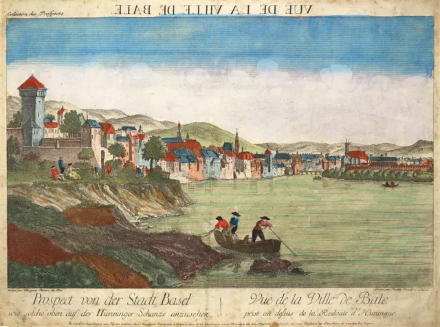 Basel Original Kupferstich Leizel 1780