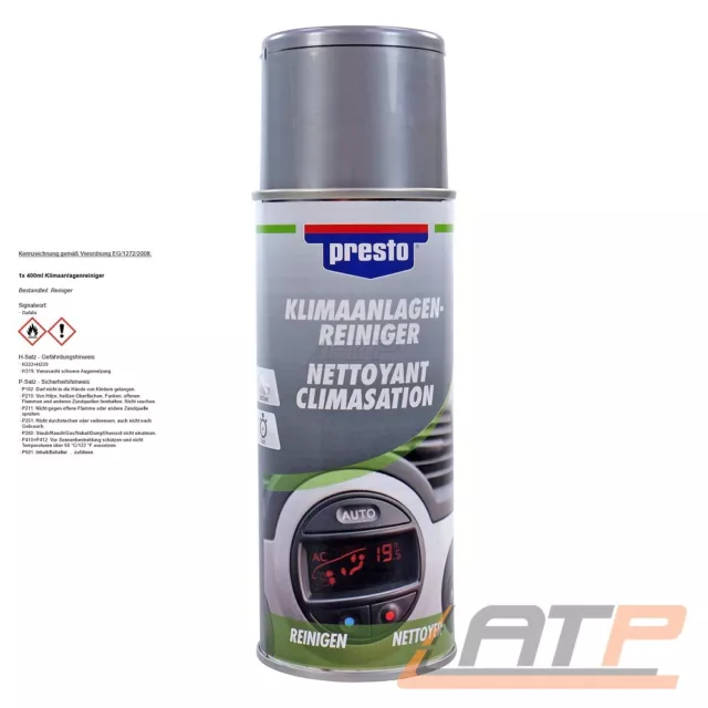 400ml PRESTO KLIMAANLAGEN KLIMA REINIGER SPRAY DOSE DESINFEKTION KFZ PKW