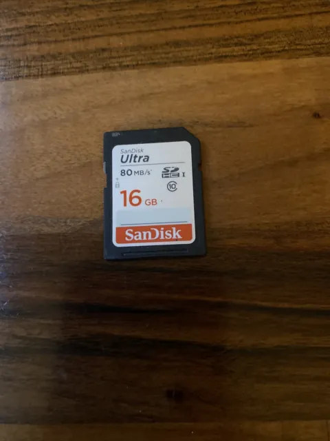 Tarjeta de memoria SanDisk Ultra 80 MB/s Clase 10 SDHC I 16 GB para cámara digital