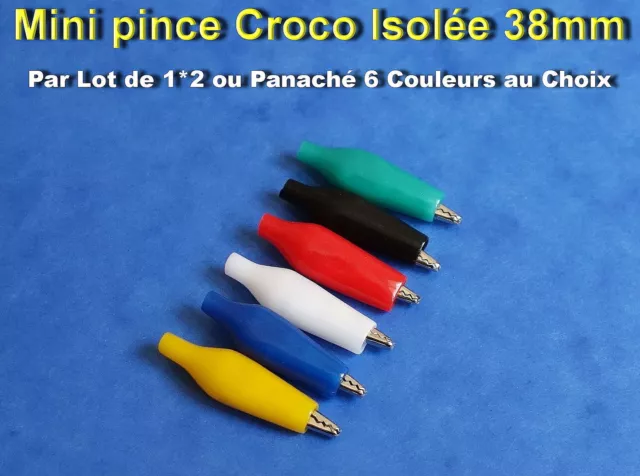 *** Lot De 1*2 Ou Panache 6 Couleurs Mini Pince Croco 38Mm ***