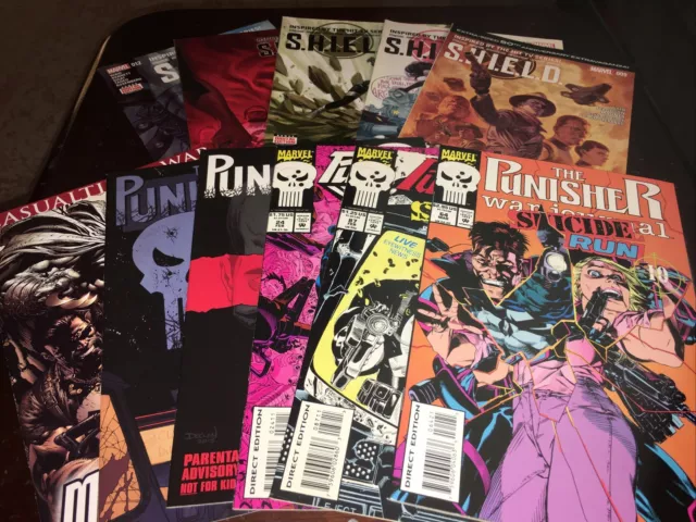 11 Comics- Punisher 87 War Zone 24 War Journal 64 Moon Knight #1 2 9 & 5 SHIELDs