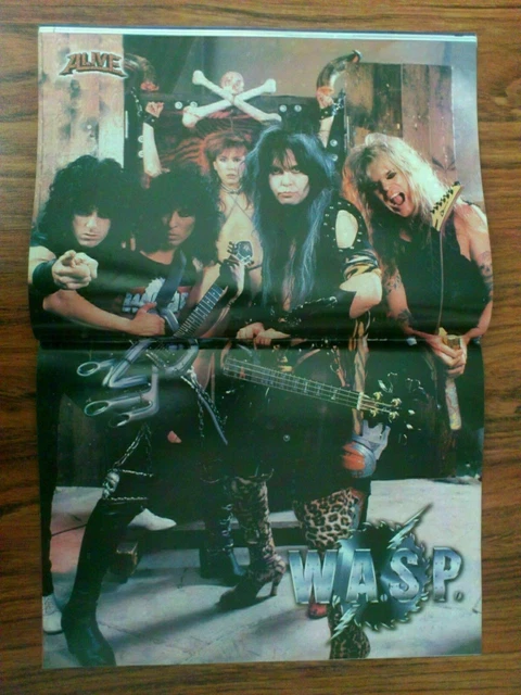 RIVISTA AC/DC MALCOLM Young Brian Johnson W.A.S.P. Poster P Blackie ...