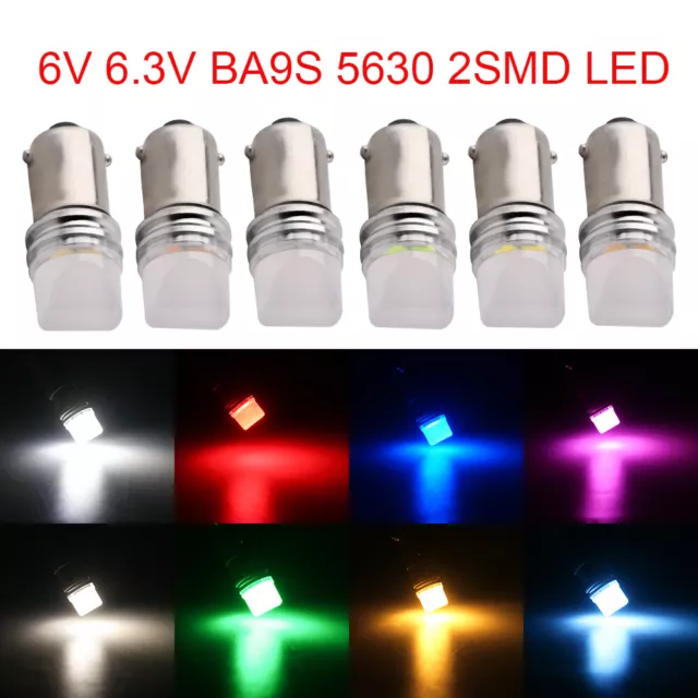 100Pcs 6V 6.3V DC T11 T4W BA9S H6W 3886X 1895 1SMD 5630 2SMD LED Side Light Bulb