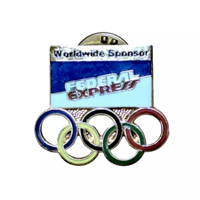 Federal Express Olympic Sponsors Pin Badge Lapel