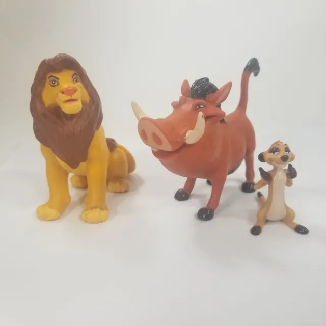 Lot of 3 LION KING Figures/Toys Burger King? or McDonalds? Simba Timon Pumba