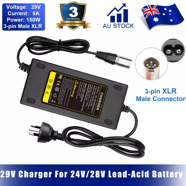 NEW 24V 5A Electric Scooter Battery Charger For Shoprider Mobility Scooters 28V