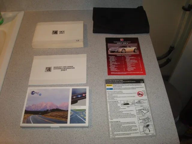 2007 Saturn Sky Owners Manual Base / Sport Red Line Convertible Complete Set