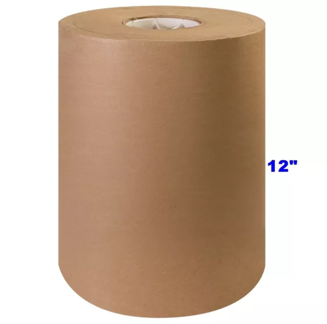 12" x 1200' Brown Kraft Paper Roll 30# Shipping Wrapping Packaging Cushioning