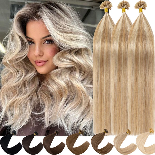 Keratin Flat U Tip Hair Extensions 100% Real Remy Human Hair THICK 100Strands 1g