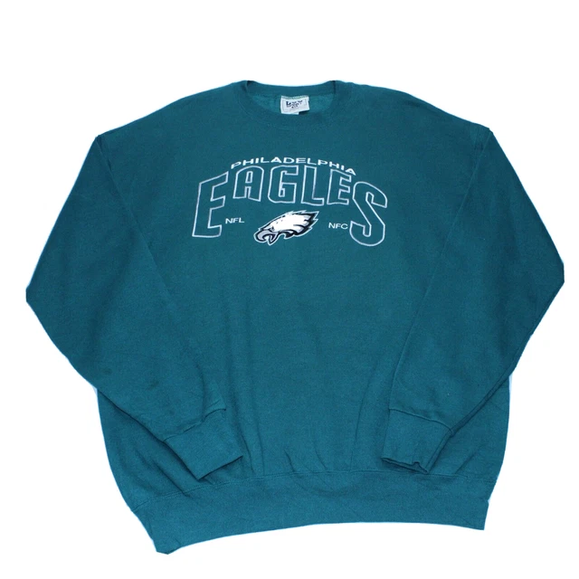 Vintage Lee Sport Philadelphia Eagles NFL Sweatshirt Embroidered Jumper Size XL