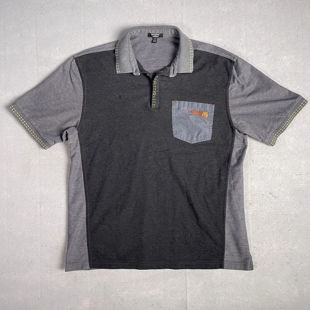 MCDONALDS EMPLOYEE UNIFORM Polo Shirt Grey Timeless Elements Large ...
