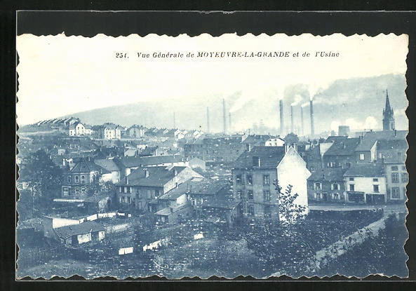 CPA Moyeuvre-la-Grande, Vue Générale et de l´Usine 1921