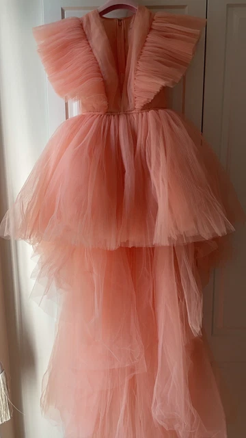 GIAMBATTISTA VALLI X H&M - Peach Tulle dress with train - New With Tags  649.00 - PicClick UK