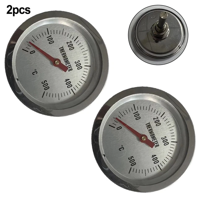 Termometro Per Barbecue In Acciaio Inox, 0-120°C, Con Attacco M20x1.5 E NPT1/2, Per Grill E Affumicatore