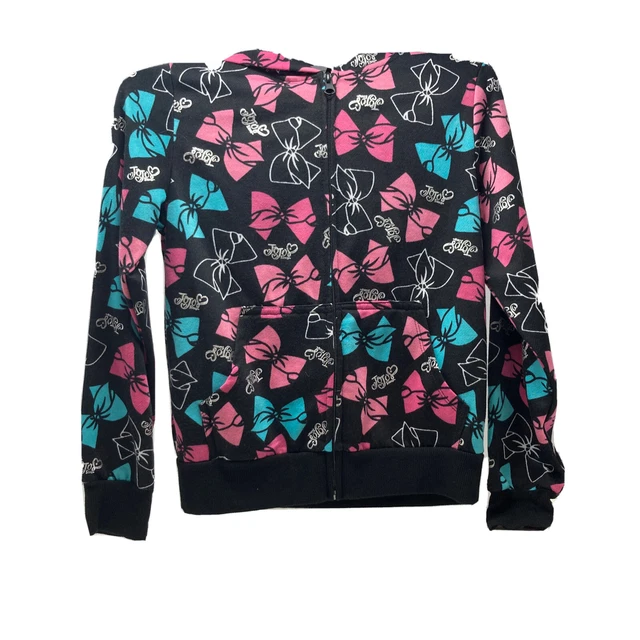Jojo Siwa Ragazzi Ragazze Taglia L 10/12 Fiocco Zip Felpa con Cappuccio