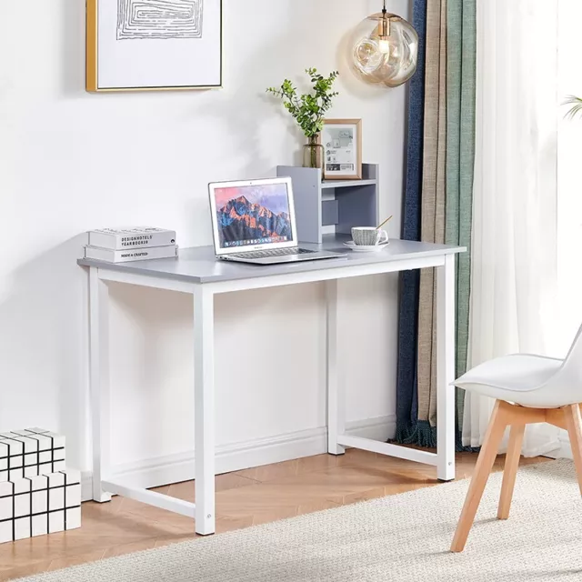 Modern Grey Computer Table Study Desk PC Laptop Table Workstation Home Office