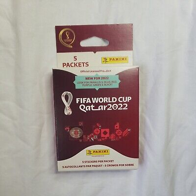 PANINI FIFA WORLD Cup QATAR 2022 Sticker Box of 5 Packs. Brand New ...