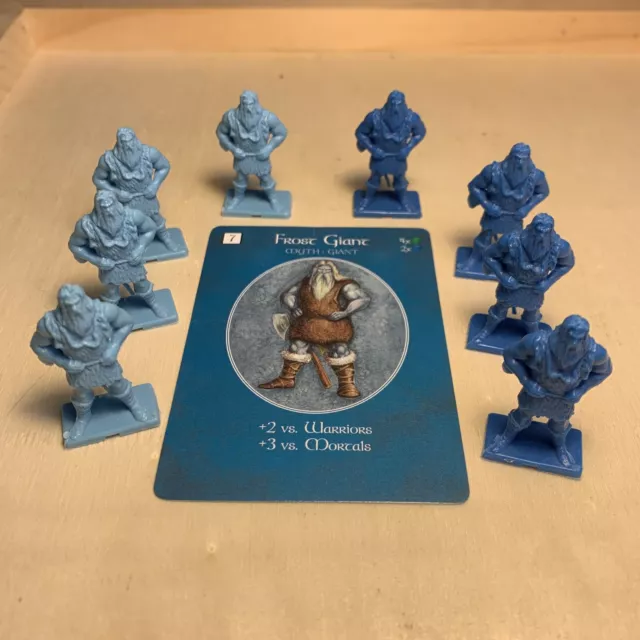 FROST GIANT 8 Tokens and Battle Card for AGE OF MYTHOLOGY Game Norse Parts
