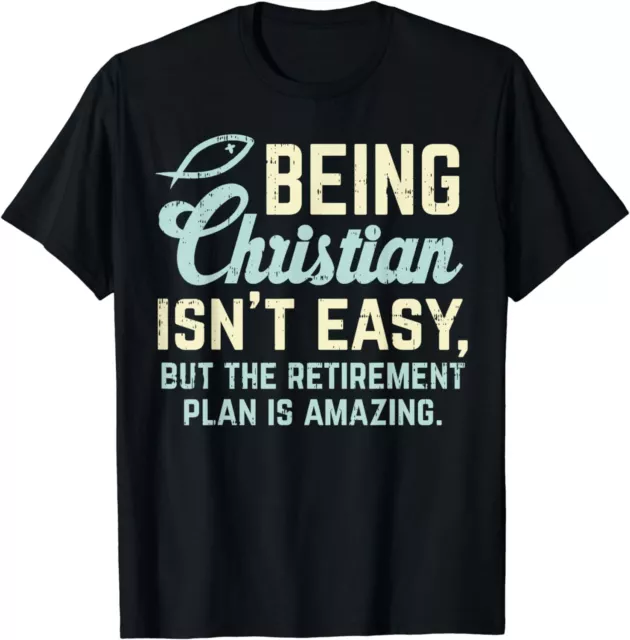 NEW LIMITED Christian Retirement Plan God Jesus Faith Religious Gift T-Shirt
