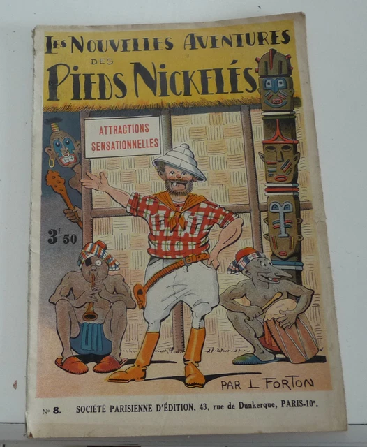 BD Les Pieds Nickelés - Tome 8 Attractions Sensationnelles - Édition Avant-guerre En Très Bon état