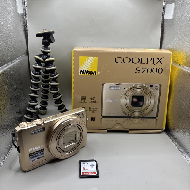 NIKON COOLPIX S7000 Compact Digital Camera Gold Tested - Main Image
