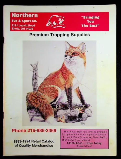 Northern Fur & Sport Co. Elyria Ohio Trapping Supplies Catalog 1993-1994