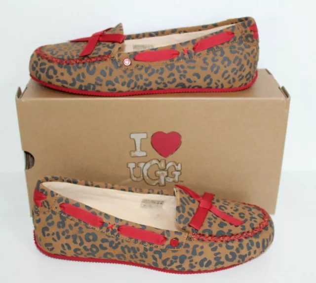 UGG Australia 1006201 CELP 6 I Heart Belle Slipper Flat Shoes Leopard Red 6