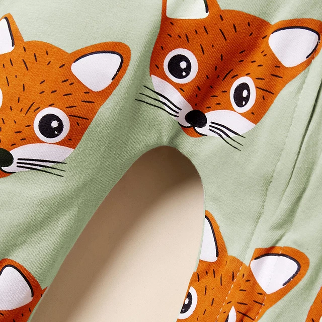 Newborn Baby Boys Girls Fox Romper Long Sleeve Hooded Jumpsuit Outfits Clothes 7