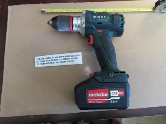 Taladro percutor inalámbrico sin escobillas Metabo SB 18 LTX BL1 18 VOLTIOS 1/2" BATERÍA DE TALADRO