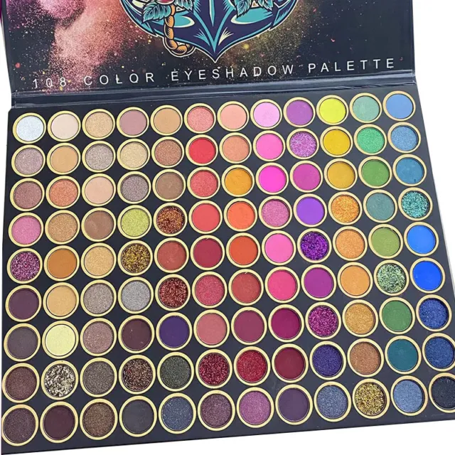 108 Colors Eyeshadows Palette Shades Glitter Cosmetic Makeup Eye Shadow Gift AU