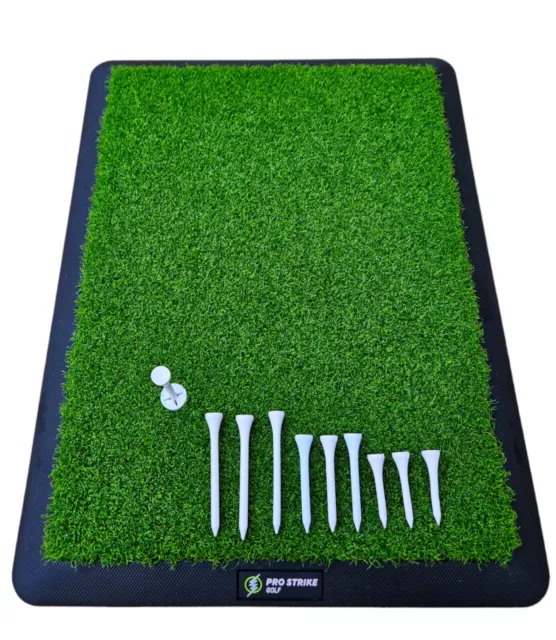 ProStrike Premium Turf Golf Practice Mat | Heavy Duty Rubber Base Golf | 42x32cm