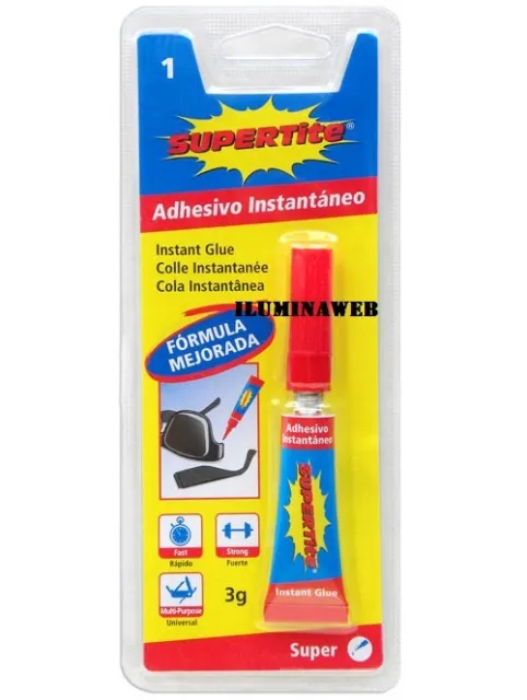 Adhesivo instantaneo universal SuperTite 3g CIANOCRILATO Super Pegamento/Glue