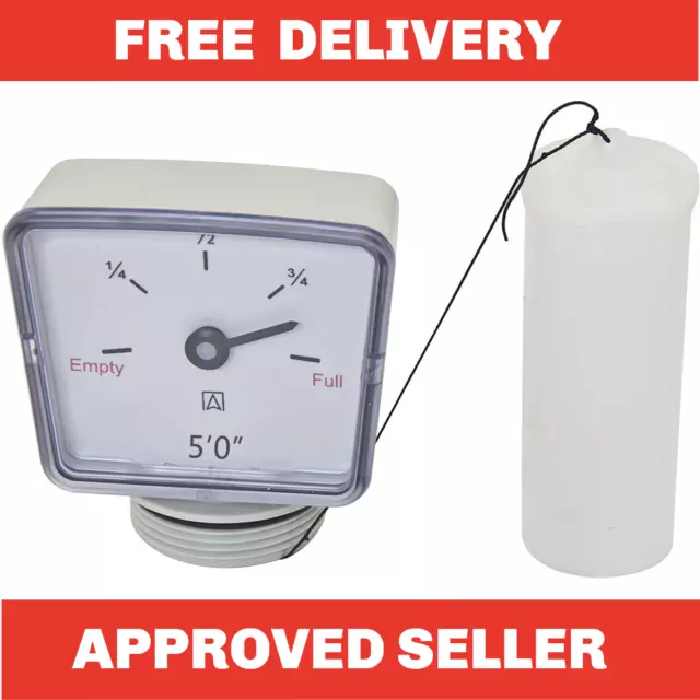 Fuel Tank Level Float Gauge - 5ft - Heating Oil, Diesel & Water - FREE DELIVERY