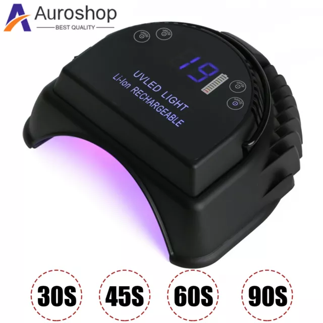 64W Rechargeable Cordless Nail Gel Dryer Wireless Led UV Nail Lamp Manicure NEW