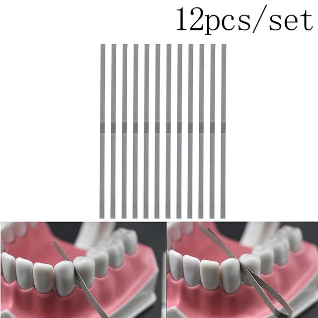 12x 4mm Dental Metal Polishing Stick Strip Single Surface Whtening Mater.zy