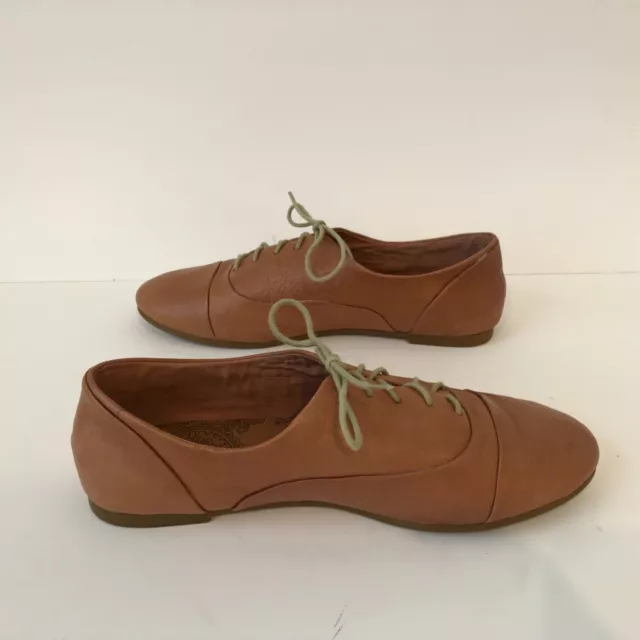 LUCKY BRAND Davie Oxfords Brown Leather Flats Lace-Up ~ Women's Size 8B 2