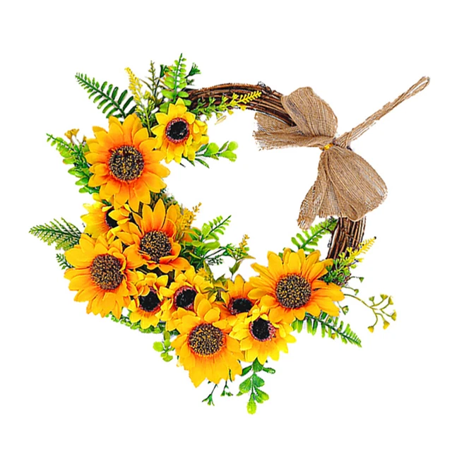 Set Di 4 Ghirlande Di Girasoli Artificiali Da Appendere - 2,3 Metri - Decorazione Floreale Per Casa E Giardino