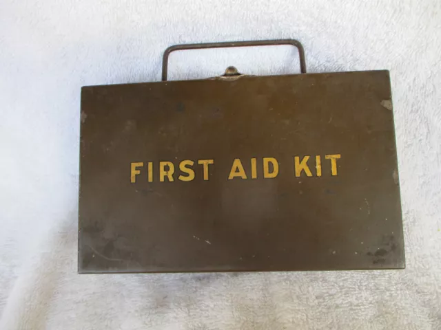 Vintage Mine Safety Appliances Co.(MSA) First Aid Kit Metal Box w/NO CONTENTS